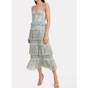 Self Portrait floral tiered dress